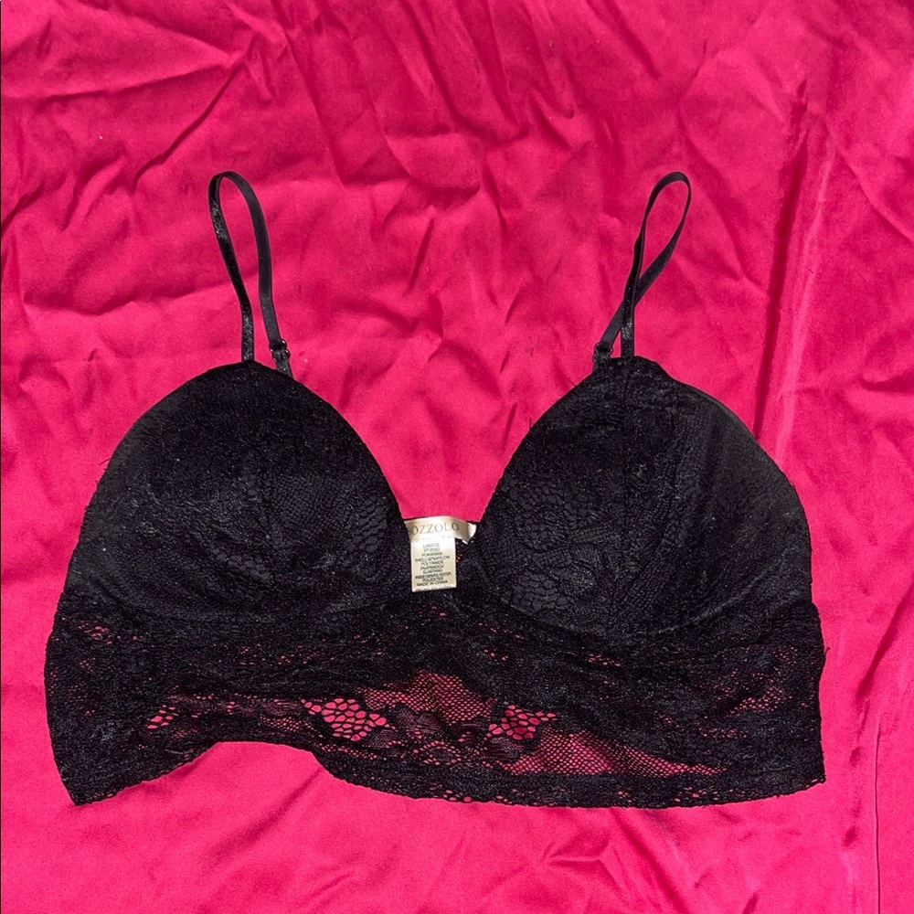 Bozzolo Elegant Black Lace Bralette